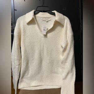 LOFT - Ivory Boucle Sweater, size small